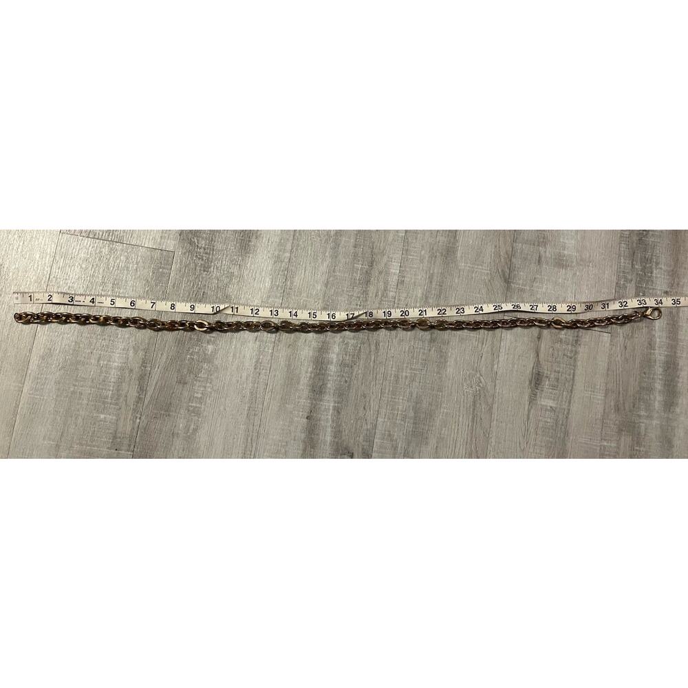 VTG Y2K 90s Heavy Metal Chain Belt Long Necklace Adjustable Statement Boho Goth - Picture 4 of 4